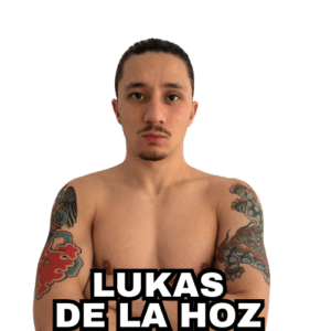 Professional MMA fighter Lukas De La Hoz in a fighting stance for his upcoming fight in Fight Island Championship